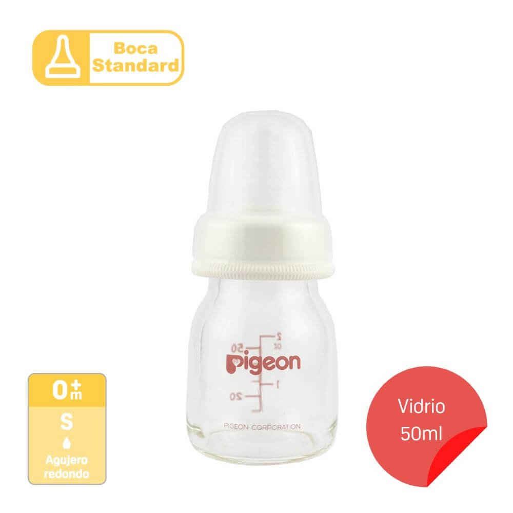 Biberón Pigeon Boca Standard (vidrio) 50 Ml