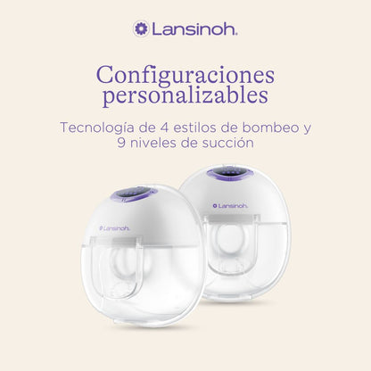Extractor eléctrico portátil Lansinoh DiscreetDuo