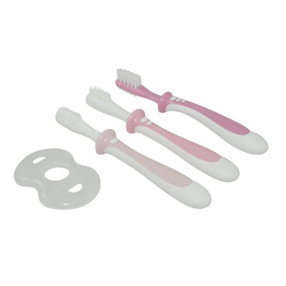 Cepillos Dentales - Set De Aprendizaje - 3 Pasos Rosado