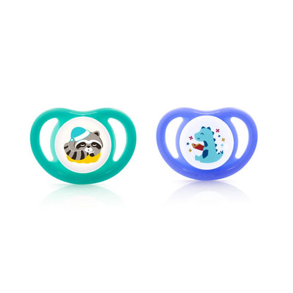Chupete Odontológico Mini Light Talla L 2 Un (Azul-Verde)