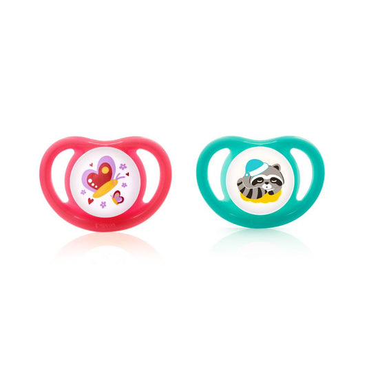Chupete Odontológico Mini Light Talla L 2 Un (Rojo-Verde)