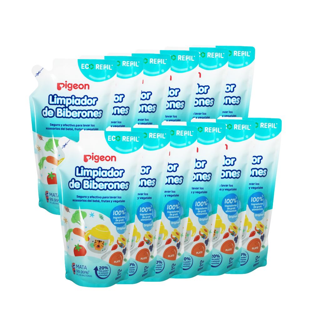 Pack X 12 Limpiador De Biberones Recarga 650 Ml