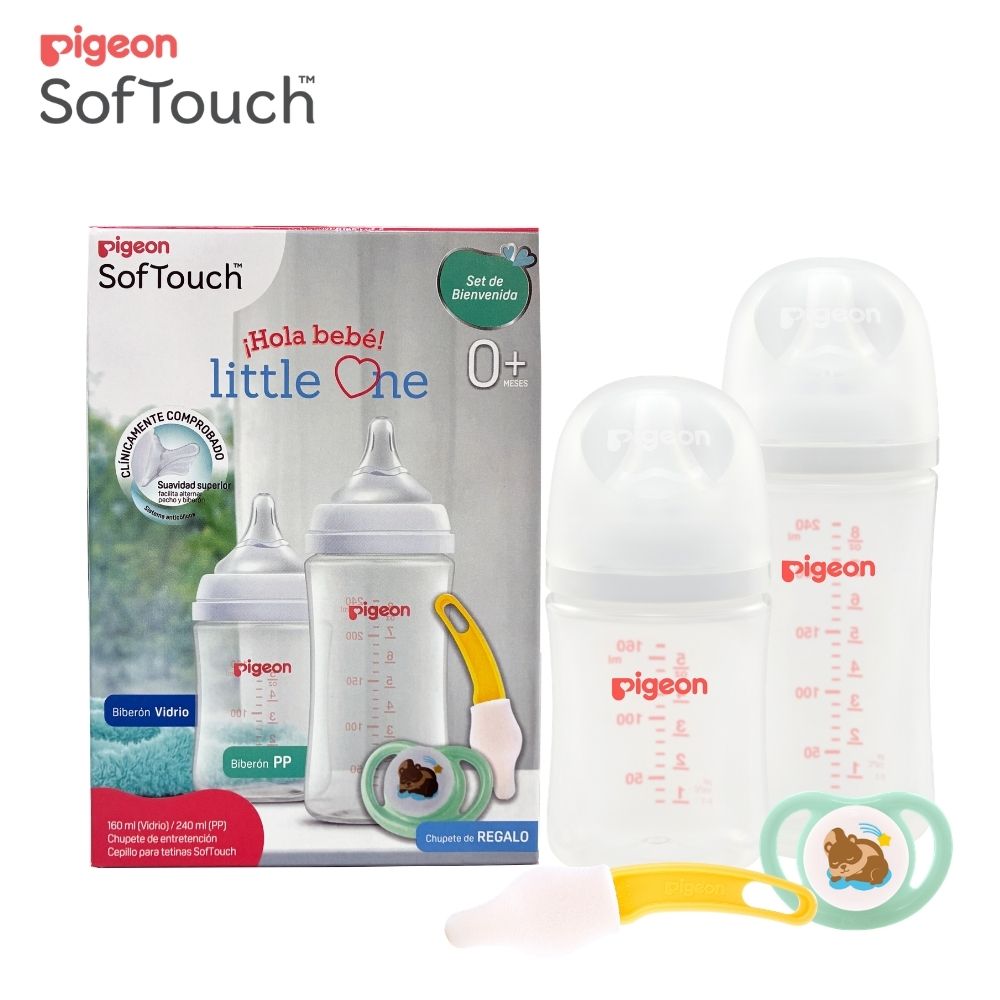 Set de Bienvenida Mamaderas Pigeon Softouch  (PPACK80902)