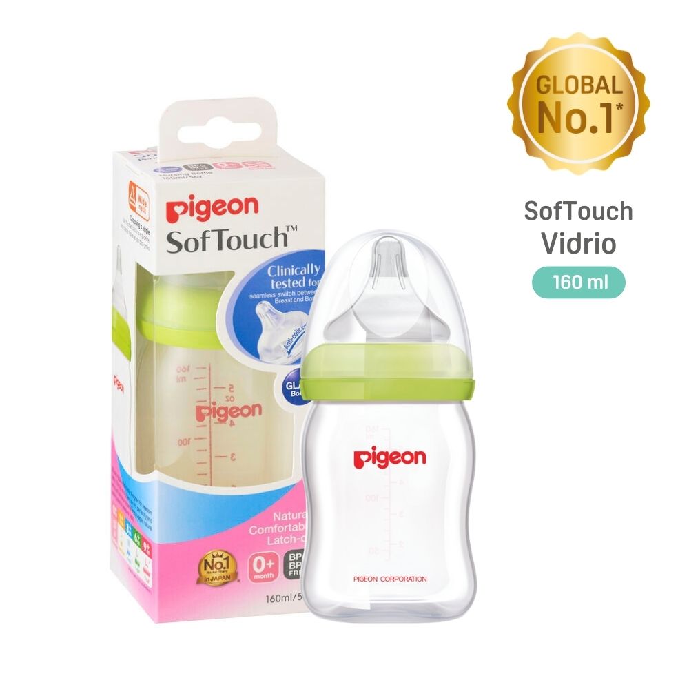 PACK PIGEON SofTouch Vidrio 1 mamadera 160ml + 1 mamadera 240ml