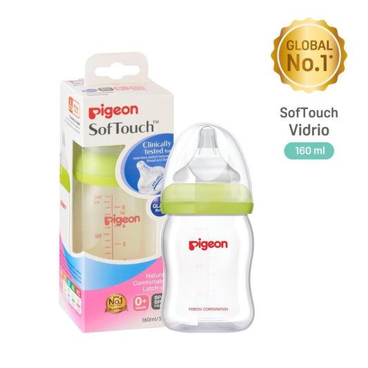 PACK PIGEON SofTouch Vidrio 1 mamadera 160ml + 1 mamadera 240ml